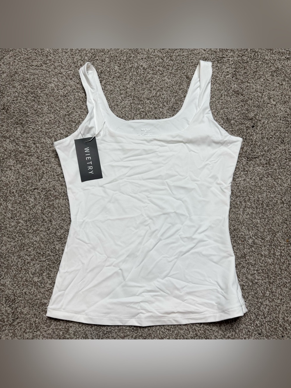 WIETRY Women's White Tank Top